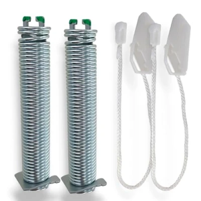 Abbildung von DL pro 2x Türscharnierfeder mit Seilzug für Bosch Siemens 00754870 754870 Reparatursatz Farbcode grün SilencePlus SuperSilence Active Water Eco Geschirrspüler Spülmaschine