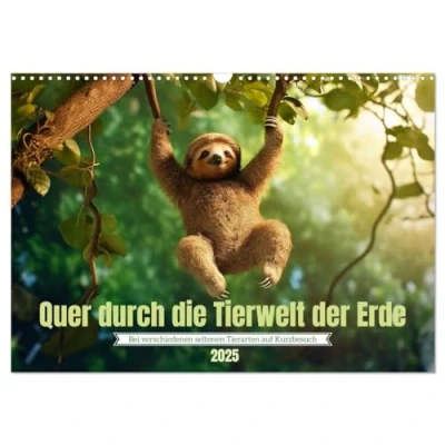 Abbildung von Quer durch die Tierwelt der Erde (Wandkalender 2025 DIN A3 quer), CALVENDO Monatskalender