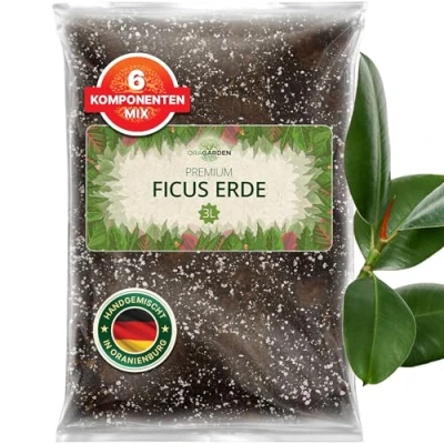 Abbildung von ORAGARDEN Ficus Erde für Zimmerpflanzen und Garten 3L Substrat Pflanzen, Palmen, Blumen 6 Komponenten Blumenerde