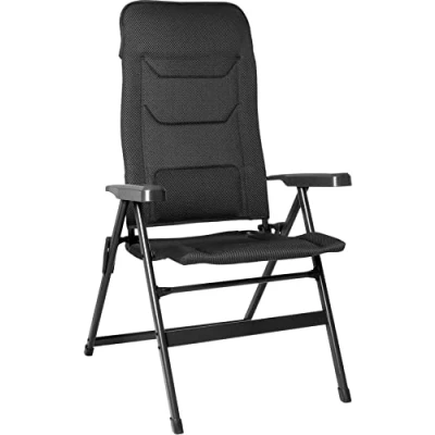 Abbildung von BRUNNER 0404065N.C69S Ergonomischer Campingstuhl mit gepolsterter und Verstellbarer Rückenlehne, anthrazit, Aluminium, Standard