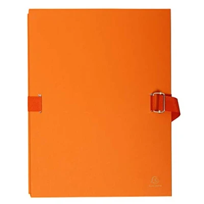 Abbildung von Exacompta 223245E Aktenmappe mit dehnbarem Rücken orange 320x240mm Verschlussschnalle