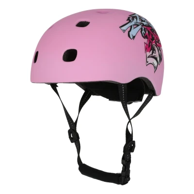 Abbildung von Skater Helm für Teenager und Erwachsene Grafitti Pink M/L EN1078 Geprüft
