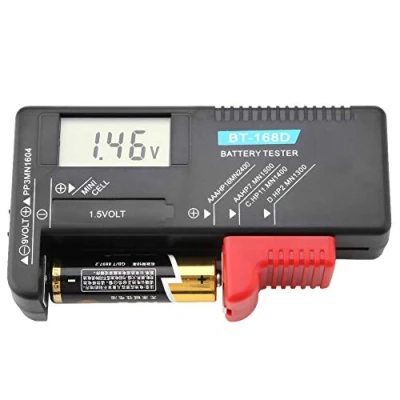 Abbildung von Hakeeta Universeller digitaler Batterietester, digitales LCD AA/AAA/C/D/9 V/1,5 V Knopfzellen Batterie Volt Tester, Testen Sie schnell alle Arten von Batterien