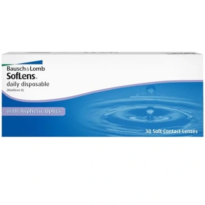 Abbildung von Bausch + Lomb SofLens Daily Disposable Tageslinsen, sphärische Kontaktlinsen, weich, 30 Stück BC 8.6 mm / DIA 14.2 1.00 Dioptrien