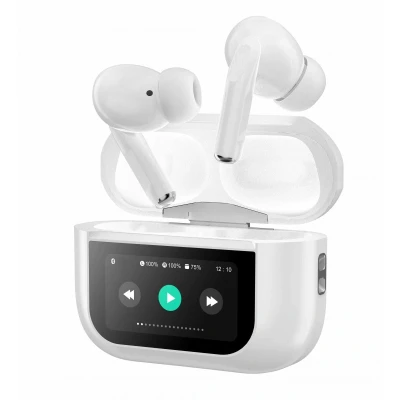 Abbildung von MusicMan ANC Kabellose Bluetooth 5.3 Kopfhörer, TWS Kopfhörer mit Touchscreen Typ C Ladegehäuse für bis zu 4 Ladevorgänge, Integriertes Mikrofon, Immersiver Klang Leichte In Ear Pro BT X72