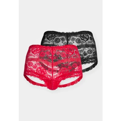 Abbildung von petite fleur gold Panty Ouvert, im attraktiven Doppelpack mit modischen Spitzenbändern, Reizwäsche