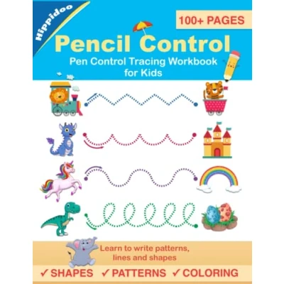 Abbildung von Pen control Tracing Workbook for Kids: Learn to write patterns, lines, shapes practice pencil