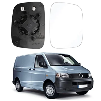 Abbildung von Spiegelglas Ersatz für VW T5 2003 2009, Außenspiegel Glas Asphärisch Caddy 2014 2015, Verstellbar Geeignet Umkehrlinse Rückfahrglas Spiegel (Rechts)