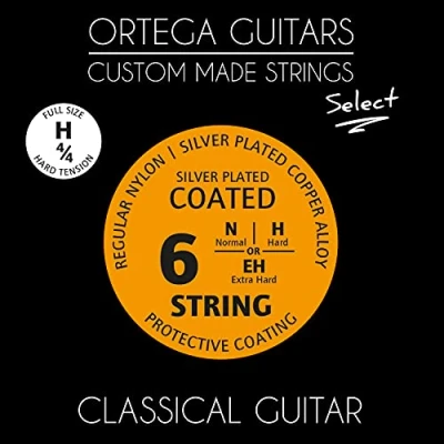 Abbildung von Ortega Guitars Custom Made Strings Select 4/4 Konzertgitarre Regular Nylon beschichtet (NYS44H)