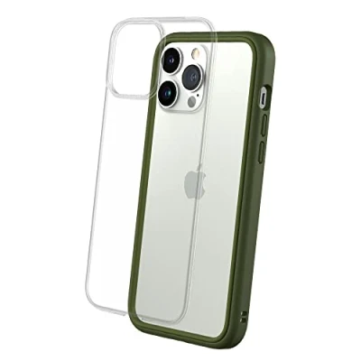 Abbildung von RhinoShield Modulares Case kompatibel mit [iPhone 13 Pro Max] Mod NX Anpassbare &amp; stoßdämpfende Schutzhülle im schlanken Design 3.5 Meter Fallschutz Camo Grün