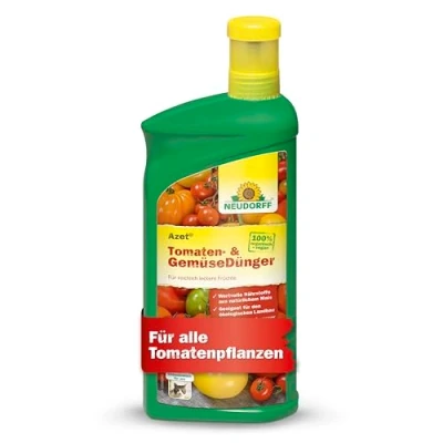 Abbildung von Neudorff Azet Tomaten und GemüseDünger 100% natürlicher Bio Dünger für aromatische Gemüse in Balkonkasten, Kübel Beet, 1 Liter