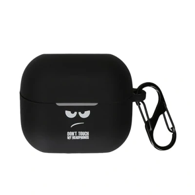 Abbildung von kwmobile Hülle kompatibel mit Samsung Galaxy Buds 3 / Pro Silikon Kopfhörer Schutzhülle Case Cover Weiß Schwarz