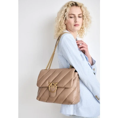 Abbildung von Pinko LOVE PUFF Umhängetasche Ginger biscuit/antique goldcoloured, Damen, Größe: One Size, gold coloured