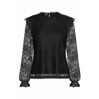 Abbildung von Pieces Pcolline Bluse, Damen, Größe: XS, Black