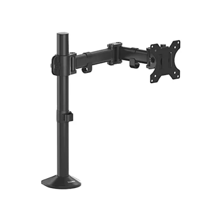 Abbildung von Fellowes Monitor Halterung Einstellbarer Arm für 1 bis 81,28 cm (32 Zoll) 180 Drehung &amp; Höheneinstellung Befestigung mit Klemme schwarz