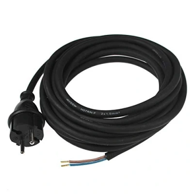 Abbildung von AS Schwabe Strom Anschlusskabel [ Konturen Stecker Kabel, offenes Ende] Schwarz 5.00 m 70530 (70530)