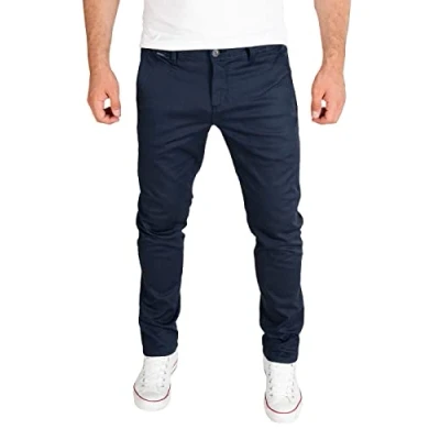 Abbildung von PITTMAN Andrew Chino Hose Herren Blaue Chinohose für Männer Stretch Stoffhose, Blau (Maritime Blue 193831), W30/L34