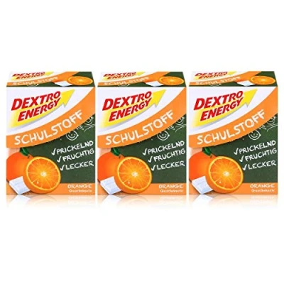 Abbildung von Dextro Energy Schulstoff Traubenzucker Orangen Geschmack 50g (3er Pack)