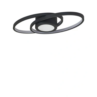 Abbildung von Lindby LED Deckenleuchte Thalina, 60 cm, schwarz, dimmbar
