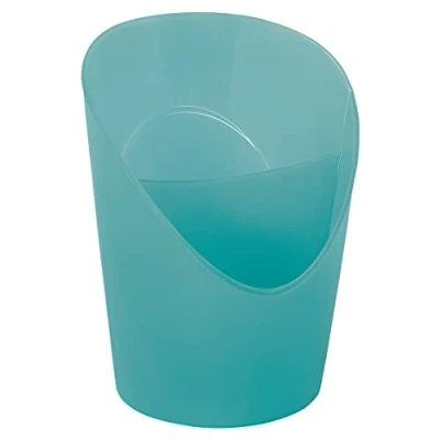 Abbildung von Esselte Stifthalter, zwei getrennte Fächer, Tischaufbewahrung für Schreibwaren, Zuhause/Büro, zur Schreibtischorganisation, Colour&#039;Breeze Serie, Blau, 626269