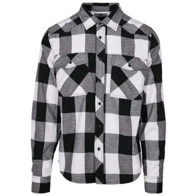 Abbildung von Build Your Brand Men&#039;s B4002 Checkshirt T Shirt, Black/White, XL