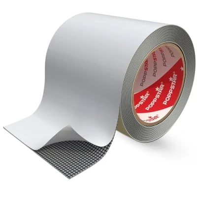 Abbildung von Poppstar Klebeband (1 St) Fliegengitter Reparatur 2m x 5cm, grau