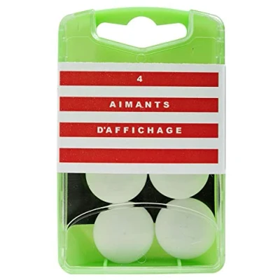 Abbildung von Exacompta 11800E 4er Pack Magnete Ø 18mm weiß in Kunststoffbox Magnetkraft 180 g