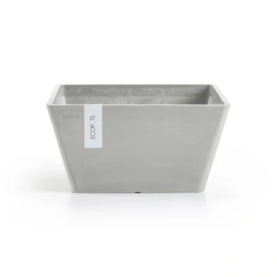 Abbildung von Ecopots Berlin 30 cm weiß grau Blumen/Pflanzkasten