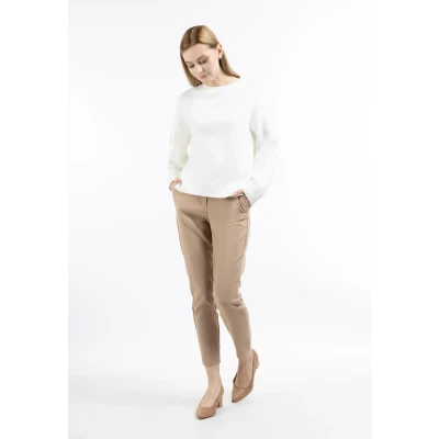 Abbildung von Dreimaster Strick Pullover Damen Wollweiss