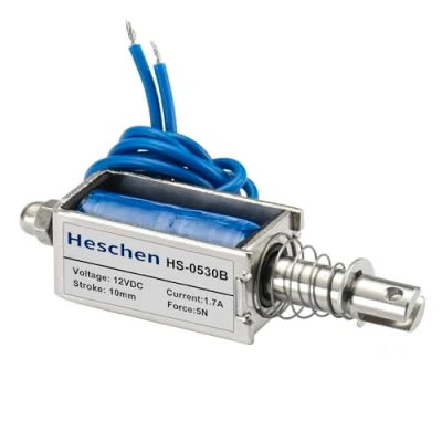 Abbildung von Heschen Magnet Elektromagnet HS 0530B DC12V 4N 10mm Hub Push Pull Typ offener Rahmen