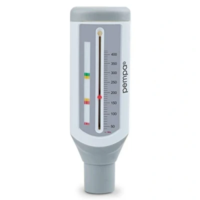 Abbildung von PEMPA Peak Flow Meter mit Mundstück Messgerät Universal für Kinder zur Überwachung von Lungenfunktion COPD Asthma und Atmungsfunktion