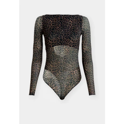 Abbildung von Hunkemöller Leopard Langarmbody Tara Schwarz