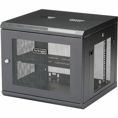 Abbildung von StarTech.com 4 Pfosten 9HE Wand Netzwerkschrank mit 1HE Fachboden, 19&quot; Server Rack für IT / Daten Computer Ausrüstung