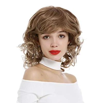 Abbildung von WIG ME UP ETW 7155AHT 12T16 Perücke Damenperücke Frau Locken schulterlang Scheitel Hellbraun Blond gesträhnt