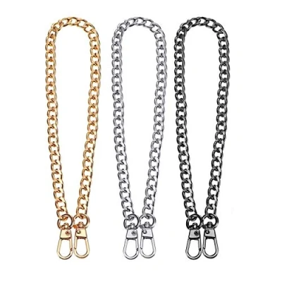 Abbildung von 3 Stück Kettenriemen Metall, Ersatz Schulterriemen mit 120cm Kette Trageriemen, Handtaschenkettenriemen, für Damen Handtaschen Umhängetasche Geldbeutel (Gold, Weiß, Schwarz)