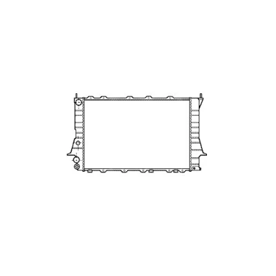 Abbildung von VAN WEZEL 03002077 Kühler, Motorkühlung Aluminium 632 410 33 Kühlrippen mechanisch gefügt AUDI: 100 C4 Limousine, A6 Avant, Avant