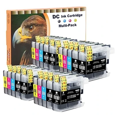 Abbildung von D&amp;C 20 Set Druckerpatronen Tintenpatrone komp. für Brother LC 221 223 DCP J4120 DWG,J562 DW,MFC J4420 DW,J4620 DW,J4625 DW,J480 DW,J5320 DW,J5620 DW,J5625, J5720 DW,J680 DW,J880 DW mit Chip