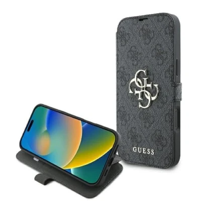 Abbildung von CG Mobile Guess GUBKP16M4GMGGR Hülle für iPhone 16 Plus 6.7&quot; Schwarz Book 4G Metal Logo