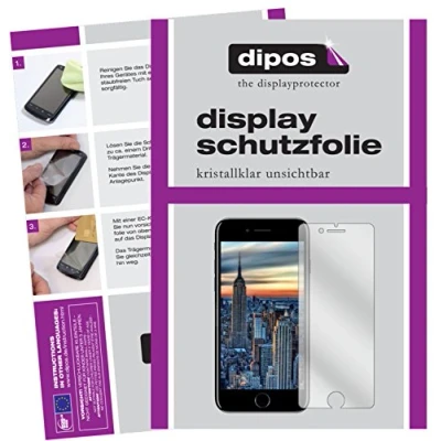 Abbildung von dipos I 6X Schutzfolie klar kompatibel mit Apple iPhone 8 Folie Displayschutzfolie