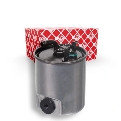 Abbildung von FEBI BILSTEIN 26821 Kraftstofffilter Leitungsfilter, mit Wasserablassschraube MERCEDES BENZ: Sprinter 3 T Kastenwagen