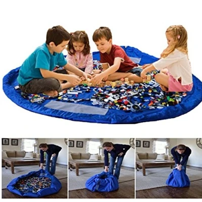 Abbildung von Kinder Aufräumsack Spieldecke Spielzeug Speicher Tasche Aufbewahrung Beutel Spielzeugaufbewahrung XL