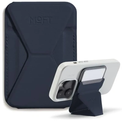 Abbildung von MOFT Magnetischer Handy Wallet Ständer, Veganem Leder Kartenhalter Stand Kompatibel mit Magsafe iPhone 16 15 14 13 12 Serie, 3 Betrachtungswinkel
