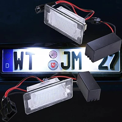 Abbildung von LED Kennzeichenbeleuchtung von Recambo passend für VW Touareg 7P CR Touran 1T3 5T