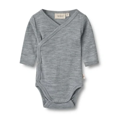 Abbildung von Wheat Unisex Merino Wolle Body Langarm Willow Oeko Tex