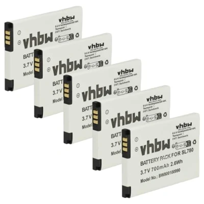 Abbildung von vhbw 5X Akku Ersatz für Siemens Gigaset V30145 K1310 X445 schnurlos Festnetz Telefon (700 mAh, 3,7 V, Li Ion)