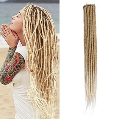 Abbildung von Dsoar Dünne 0,6cm Lange Synthetische Dreadlock Verlängerungen Handgefertigtes 20 Zoll Strang Häkelhaar Gehäkelte Zöpfe Hip Hop Style Soft Dreads Haarverlängerungen 61#