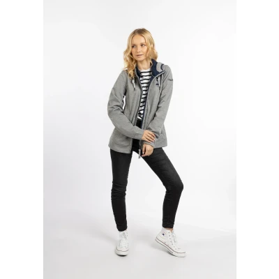 Abbildung von Schmuddelwedda Damen Funktionsjacke L / Grau Melange Marine 65% Polyester 35% Viskose