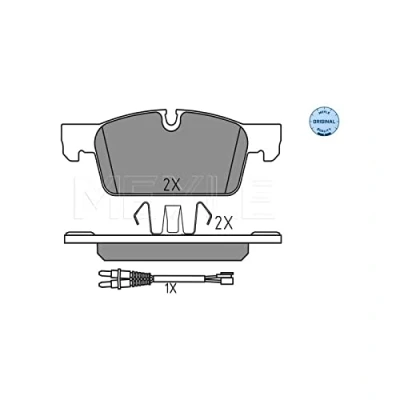 Abbildung von MEYLE 025 252 2217 Bremsbelagsatz ORIGINAL Quality Vorderachse inkl. Verschleißwarnkontakt PEUGEOT: 508 I SW, Limousine, SW Kasten / Kombi