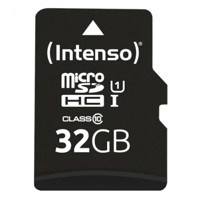 Abbildung von Intenso Premium microSDHC 32GB Class 10 UHS I Speicherkarte inkl. SD Adapter (bis zu 90 MB/s), schwarz