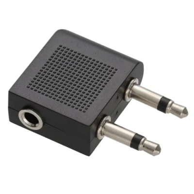 Abbildung von 3,5 mm Stereo Klinkenstecker Buchse Zum 2X Mono Stecker Flugzeug Adapter